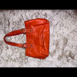 Coach Brunt Orange leather purse